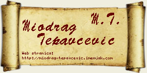 Miodrag Tepavčević vizit kartica